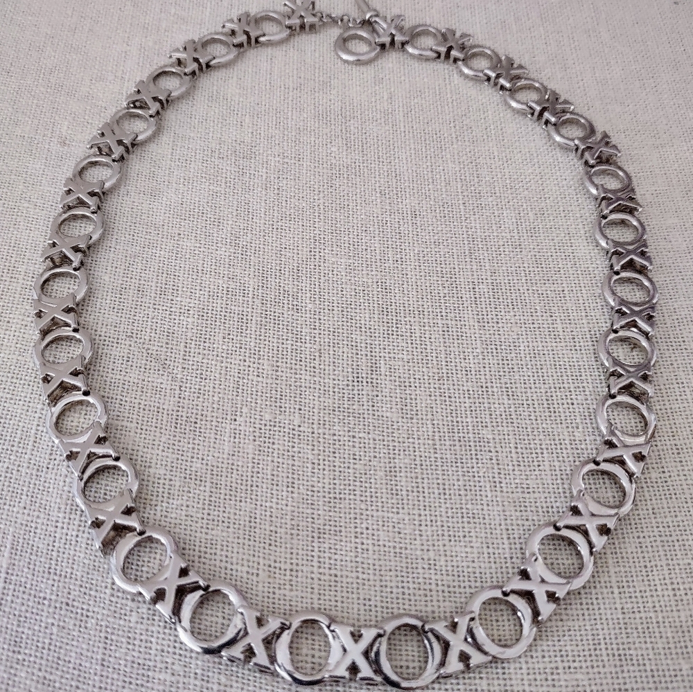Very Rare 925 Sterling Silver XO Necklace